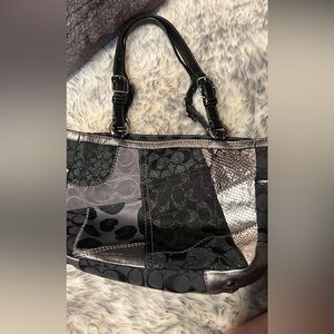 COACH multicolor patchwork purse